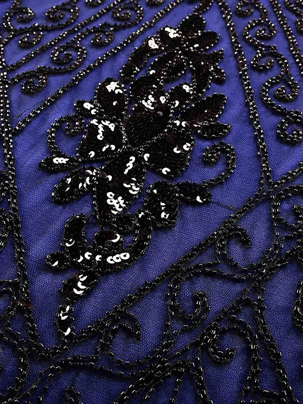 1920s Sequin Art Deco Flapper Dress