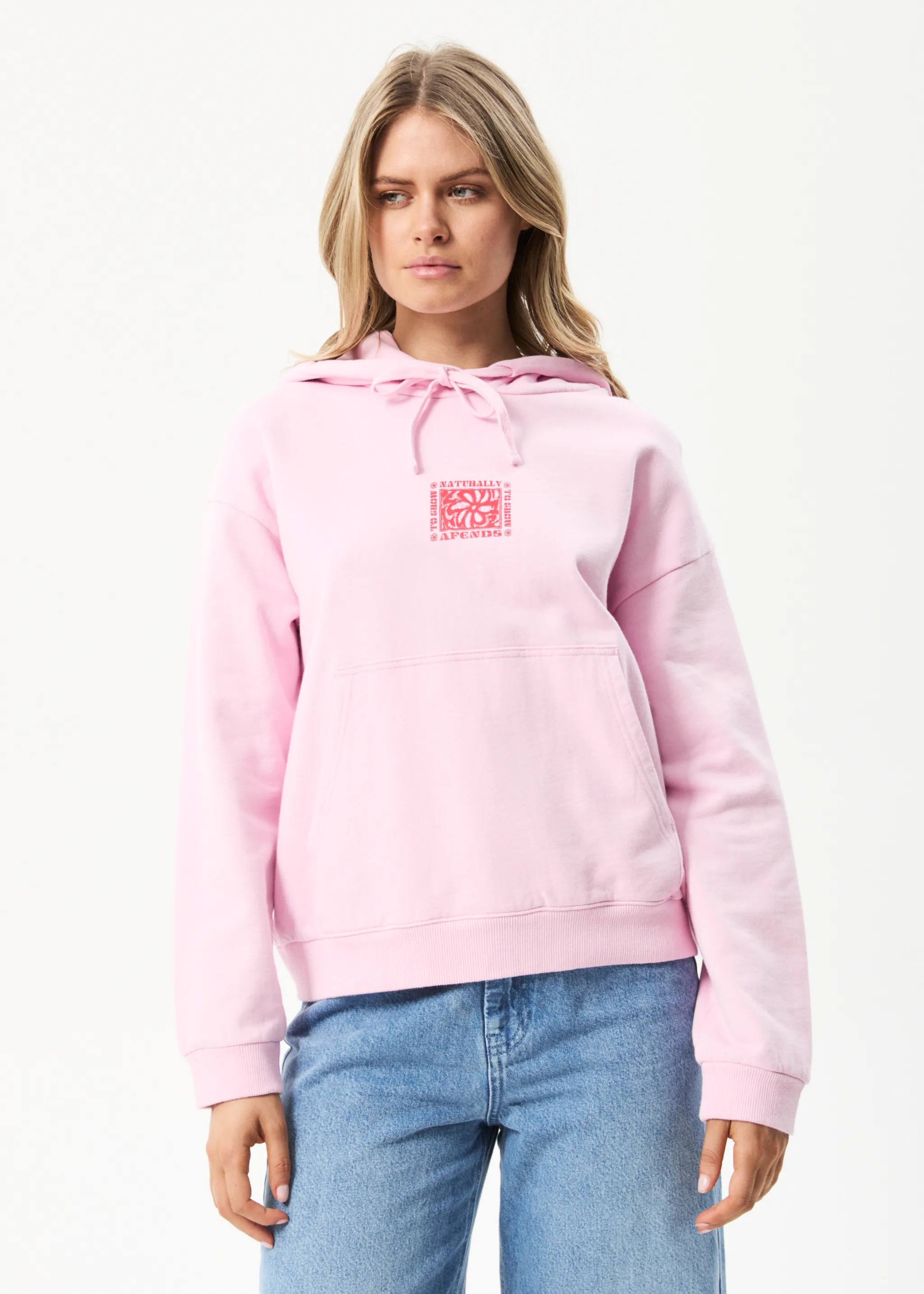 AFENDS Womens To Grow - Graphic Hoodie - Powder Pink