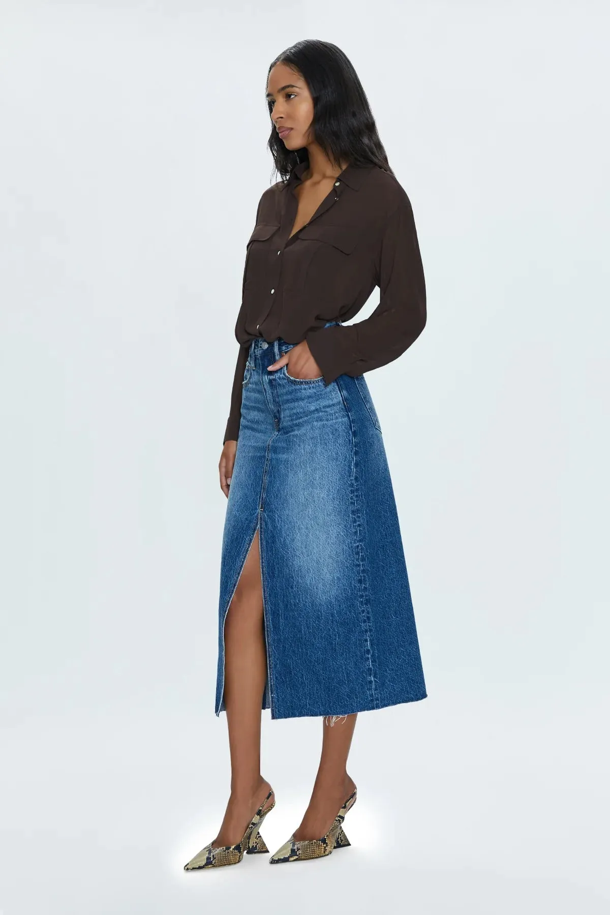 Alice Denim Midi Skirt