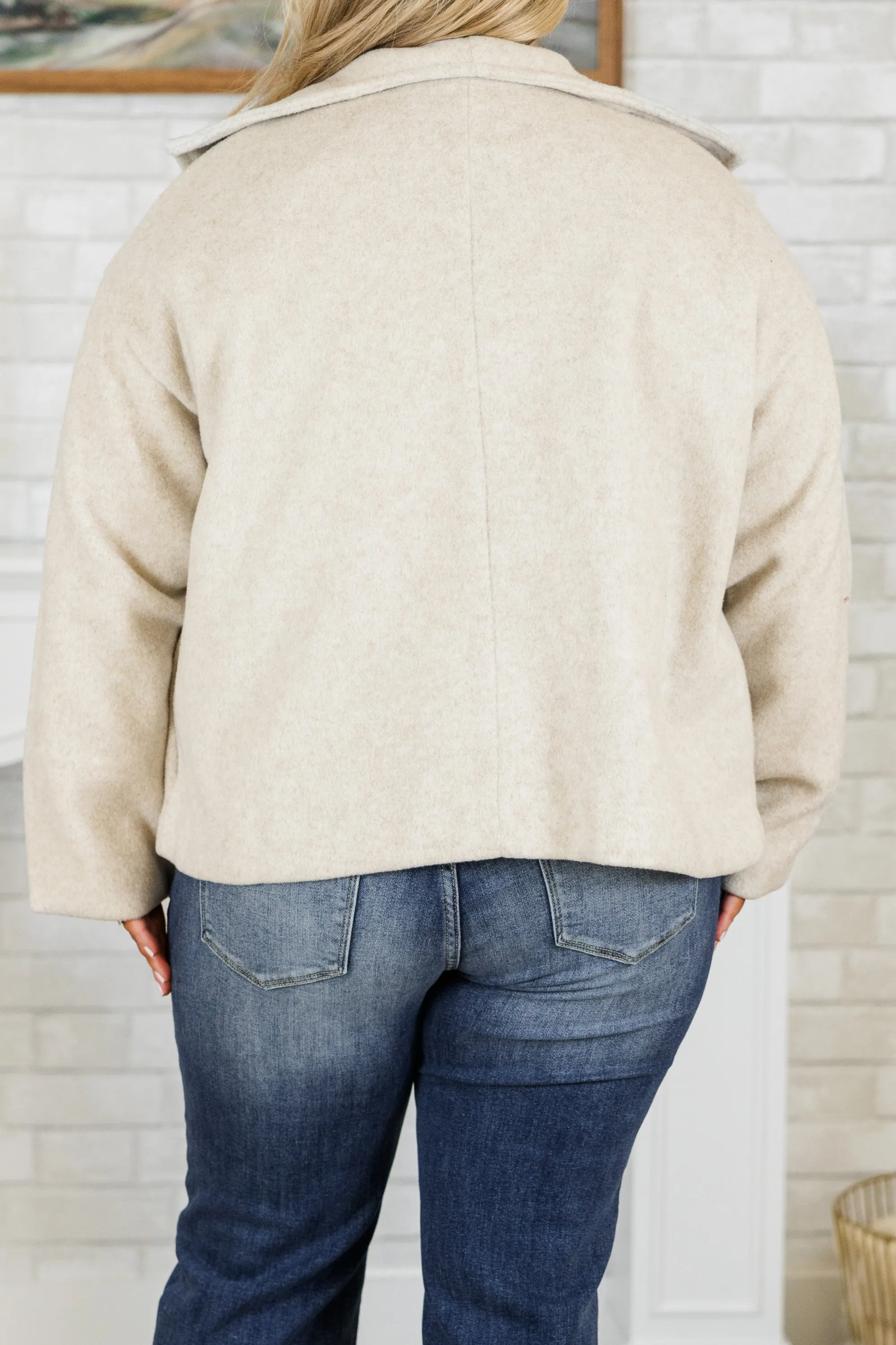Ask Anyway Jacket, Taupe