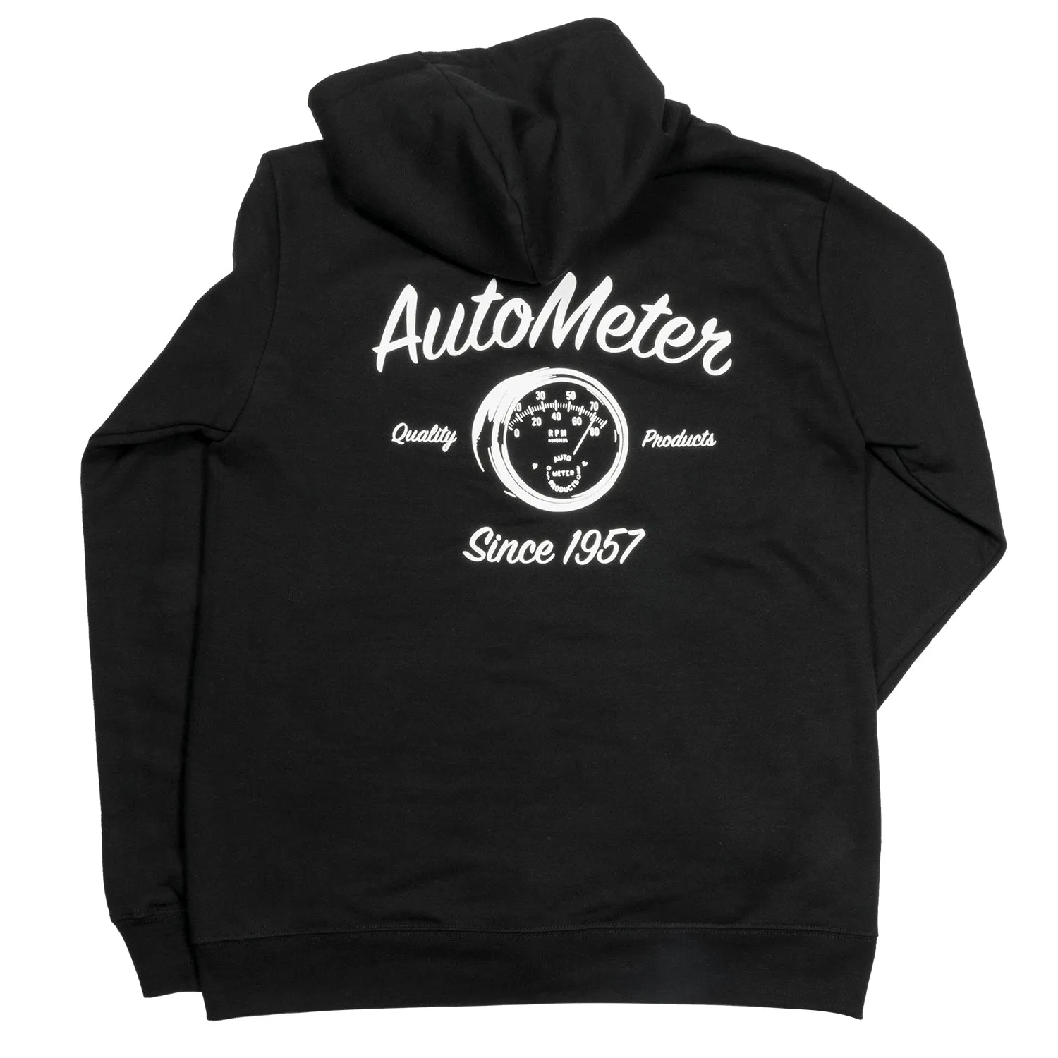 AutoMeter 0448L ZIP HOODIE; ADULT LARGE; BLACK; VINTAGE
