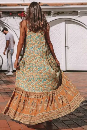 Boho Vibes V-neck Maxi Dress