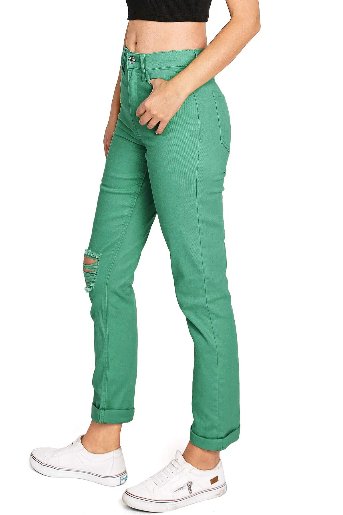 Color Wash Slim Straight Jeans