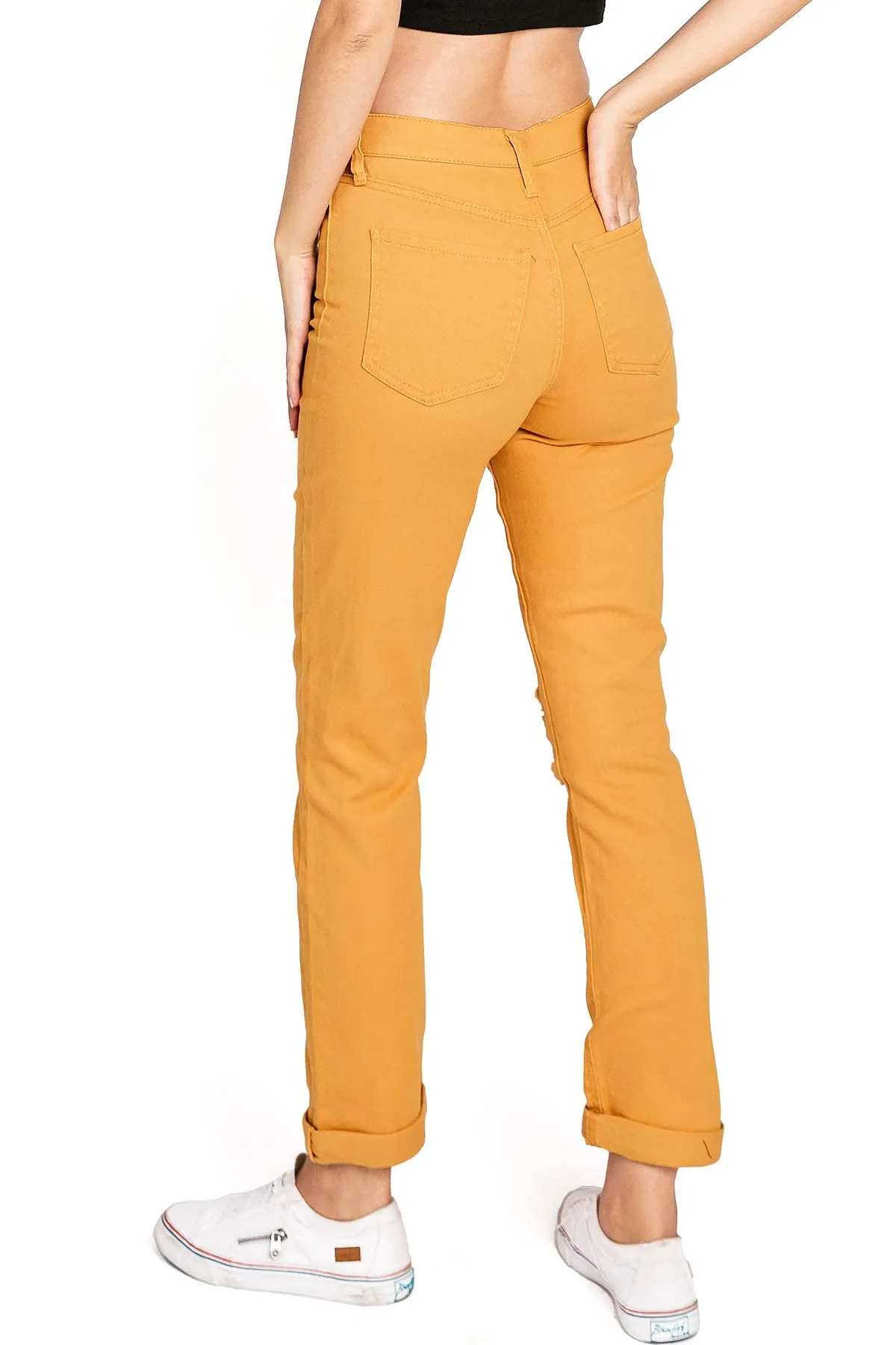 Color Wash Slim Straight Jeans
