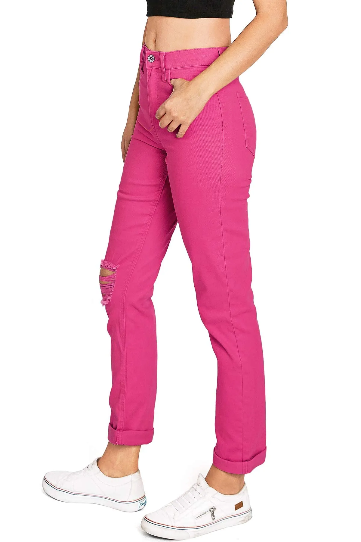 Color Wash Slim Straight Jeans