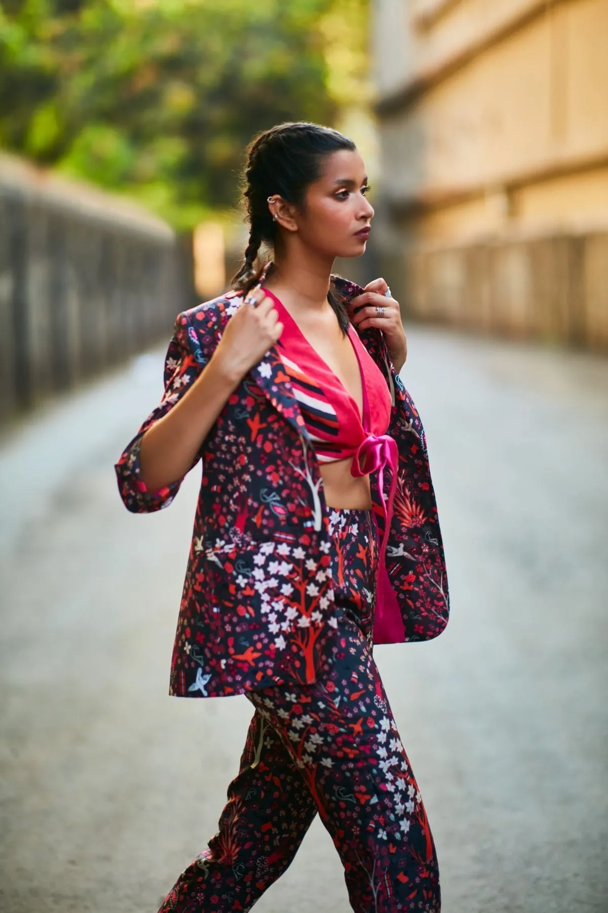 Concrete Jungle Print Pant Suit Set