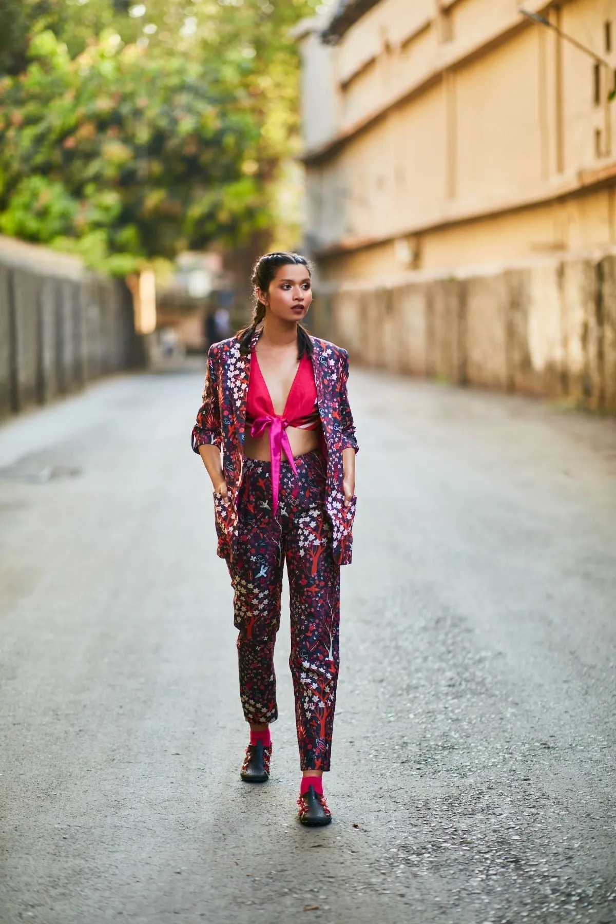 Concrete Jungle Print Pant Suit Set