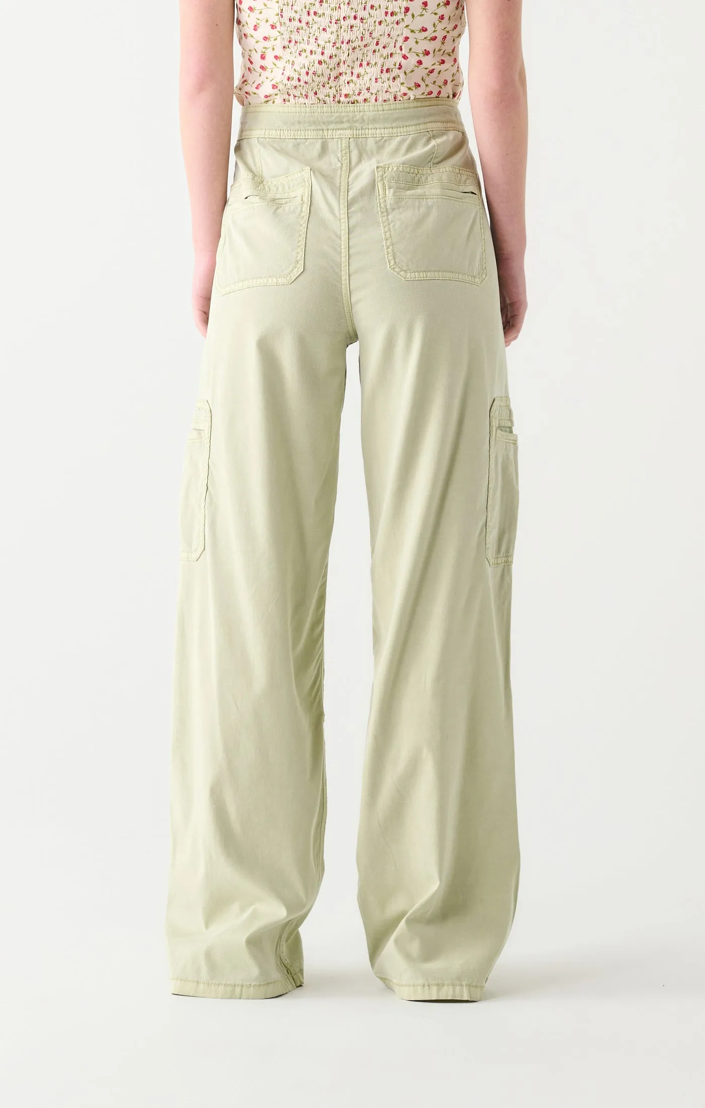Dex Minty High Waisted Wide Leg Cargo Pant