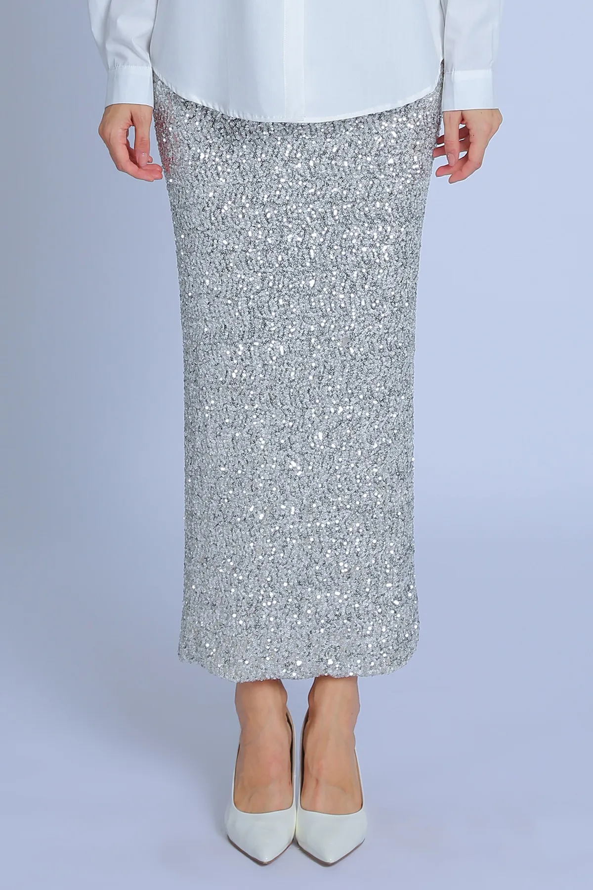 Disco Night Sequin Pencil Skirt
