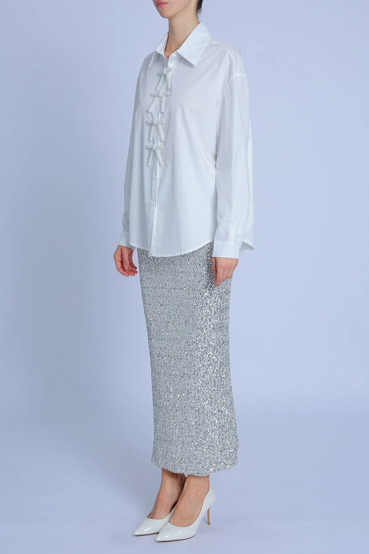 Disco Night Sequin Pencil Skirt