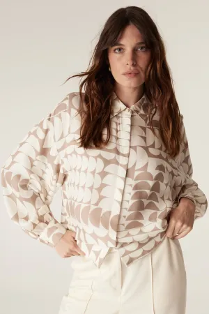 Dune Blouse - Half Moon Print
