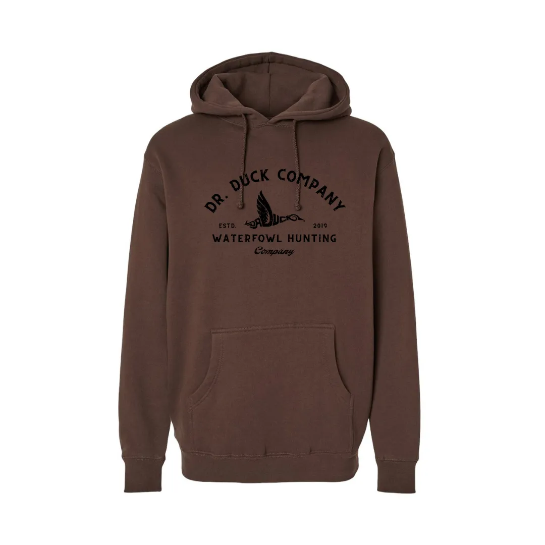 ESTD. HEAVYWEIGHT STANDARD HOODED SWEATSHIRT - MUD BROWN / BLACK (ONLY 3 LEFT)