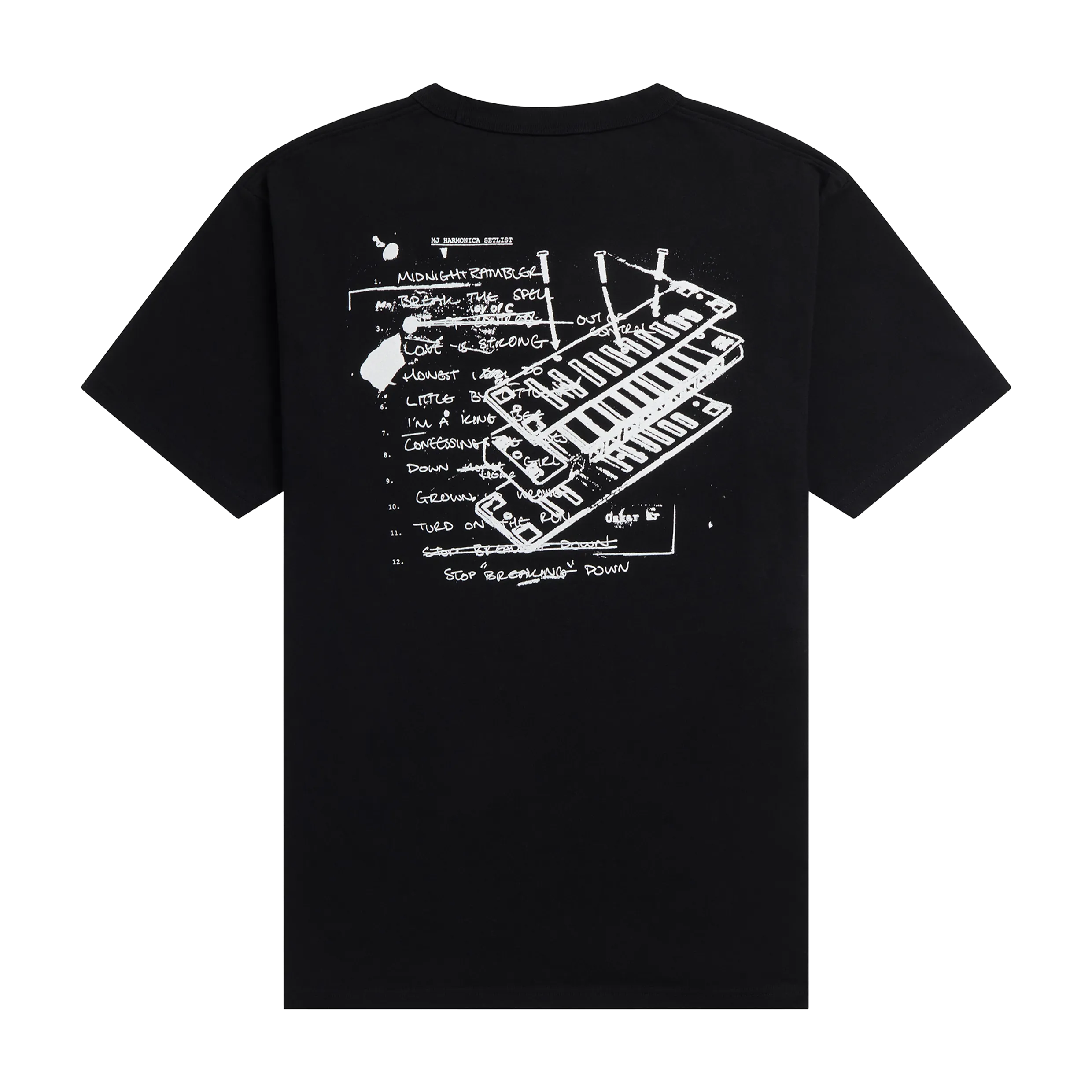 Exploded Harmonica Black T-Shirt