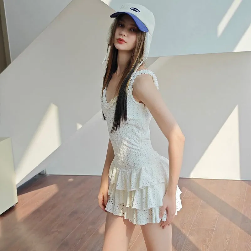 Frill Ruffle Skirt Charming Cami Mini Dress
