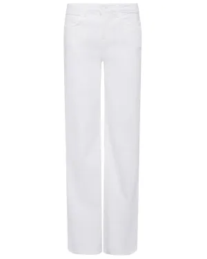High Rise Alicent Wide Leg Jean in Blanc