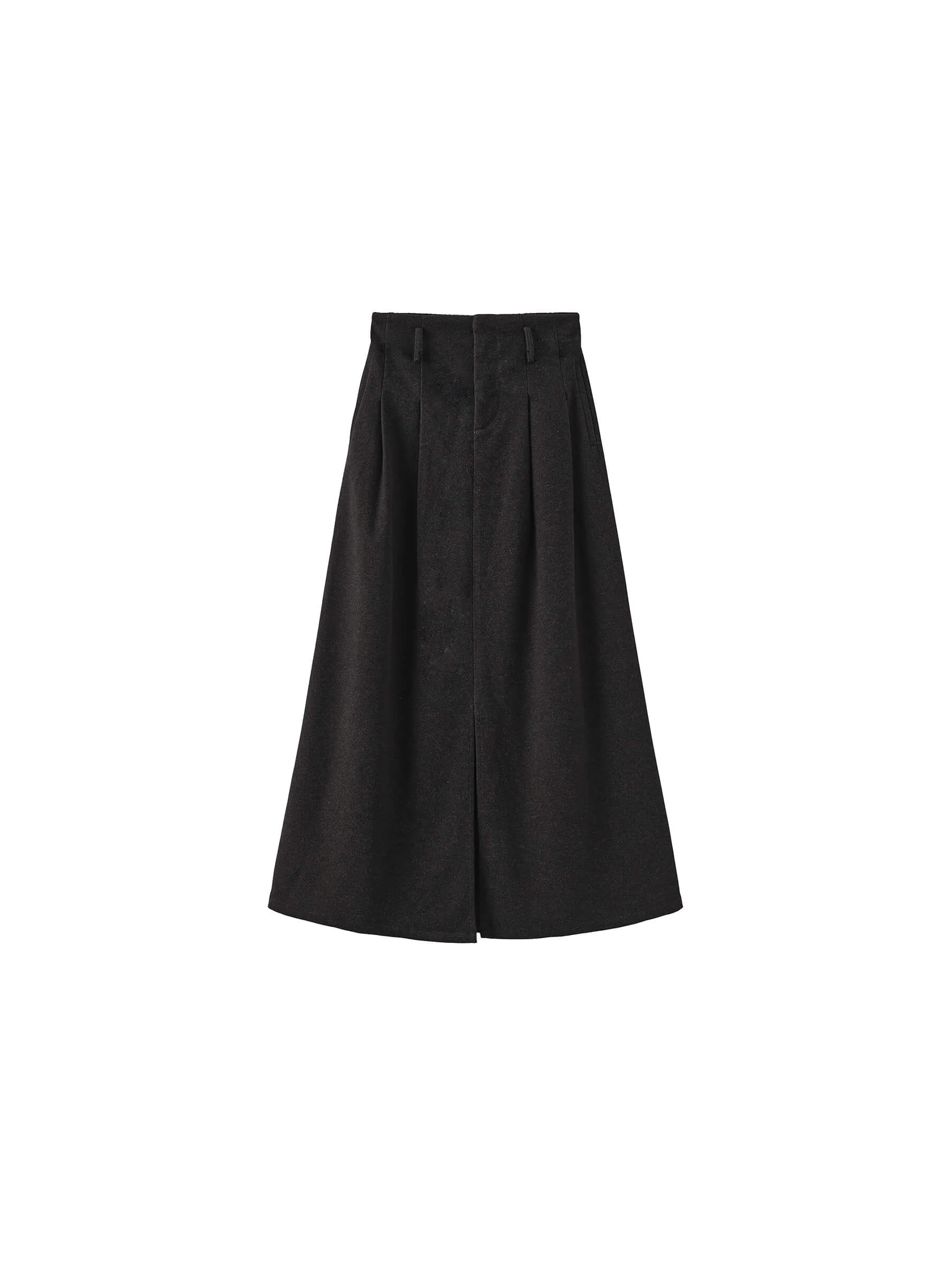 High Waist A-line Straight Long Skirt
