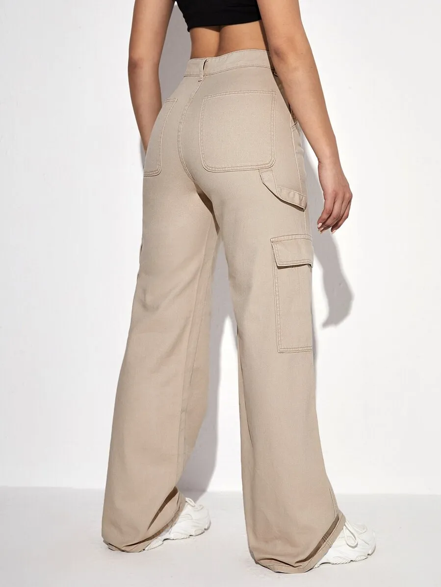 High Waist Cargo Pants