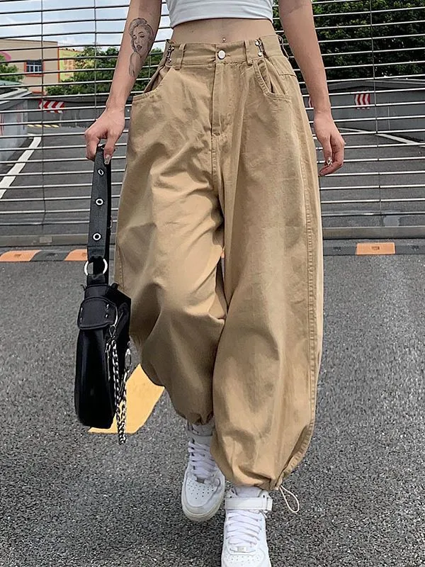 High Waist Loose Straight Jeans