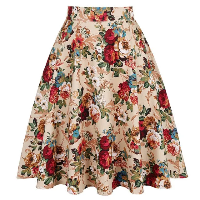 High Waisted A-Line Skirt