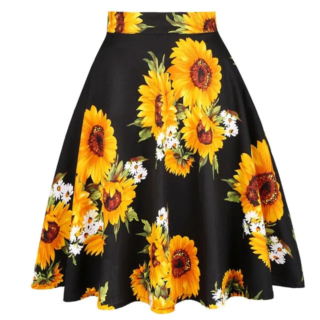 High Waisted A-Line Skirt