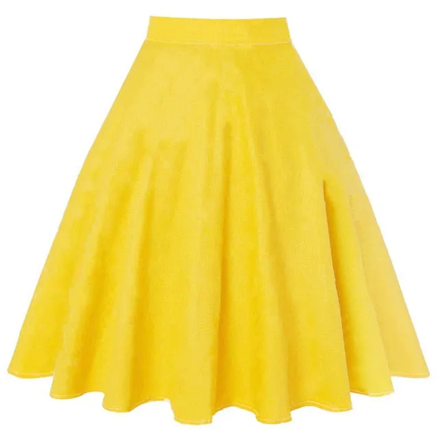 High Waisted A-Line Skirt