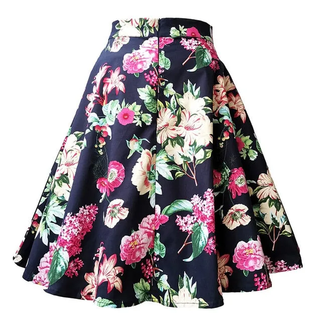 High Waisted A-Line Skirt