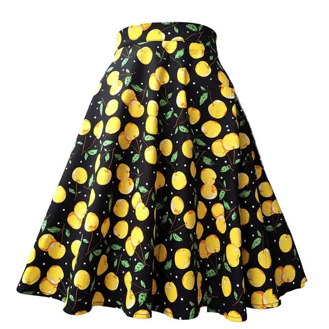High Waisted A-Line Skirt