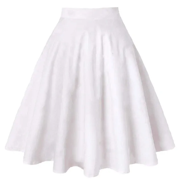 High Waisted A-Line Skirt