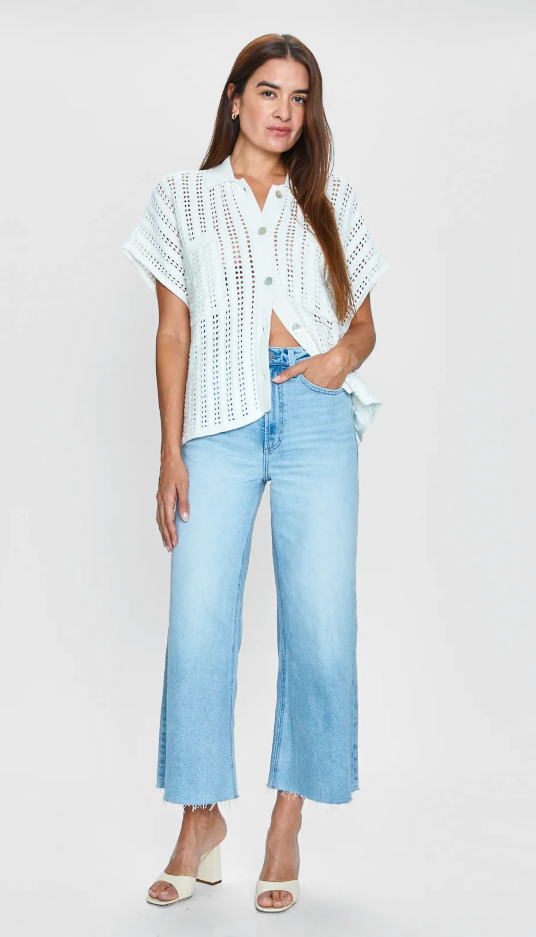 Lana Crop High Rise Ultra Wide - Blase