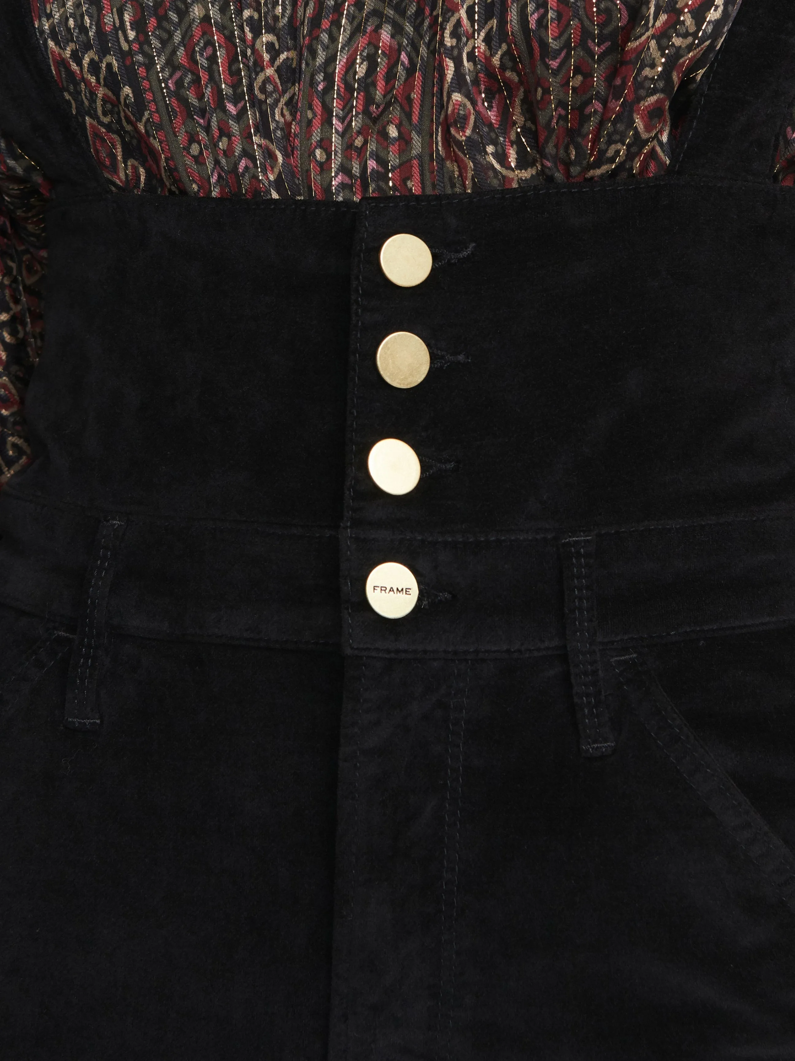Le Velveteen Cummerbund Jumpsuit