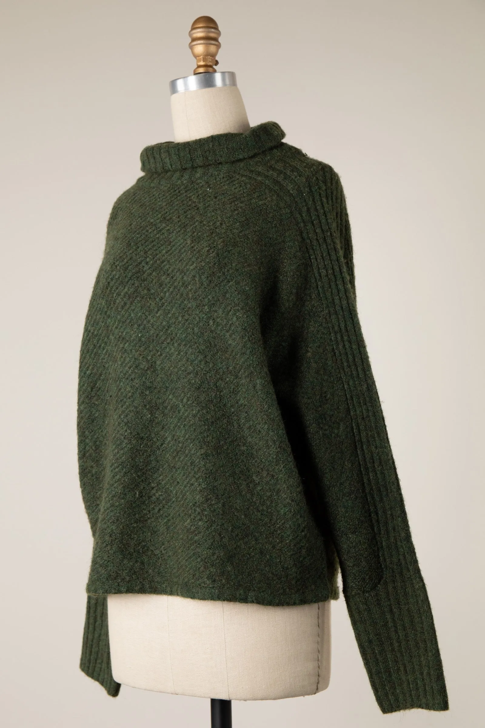 MOCK NECK RIBBED KNIT SWEATER 1 PACK