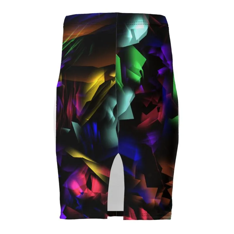 "Virgin Rainbow Opal" Custom Pencil Skirt