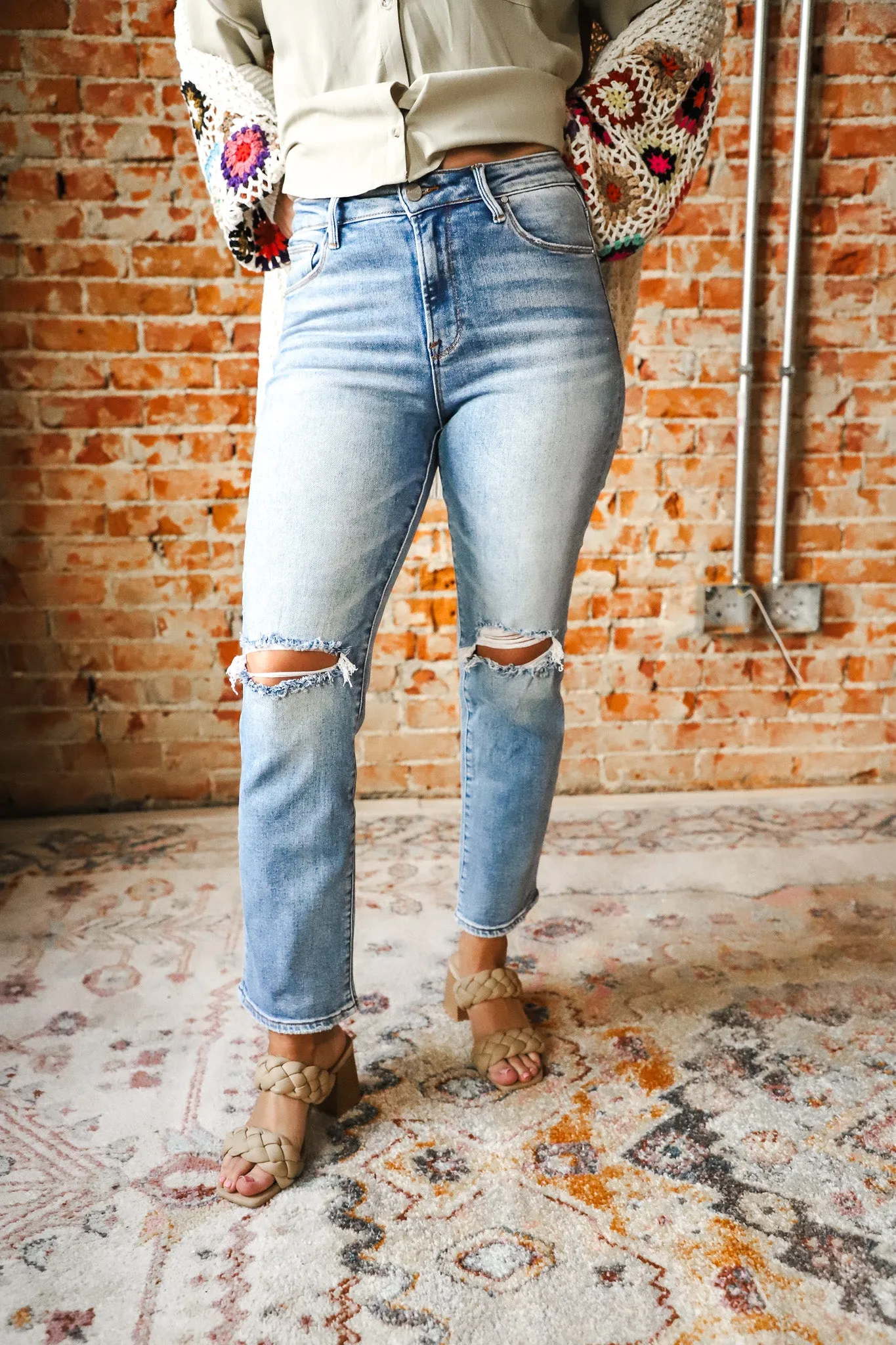 Risen Ella Slim Straight Ankle Jean