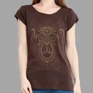 Tā Moko Women T-Shirt - Slim Fit- Brown