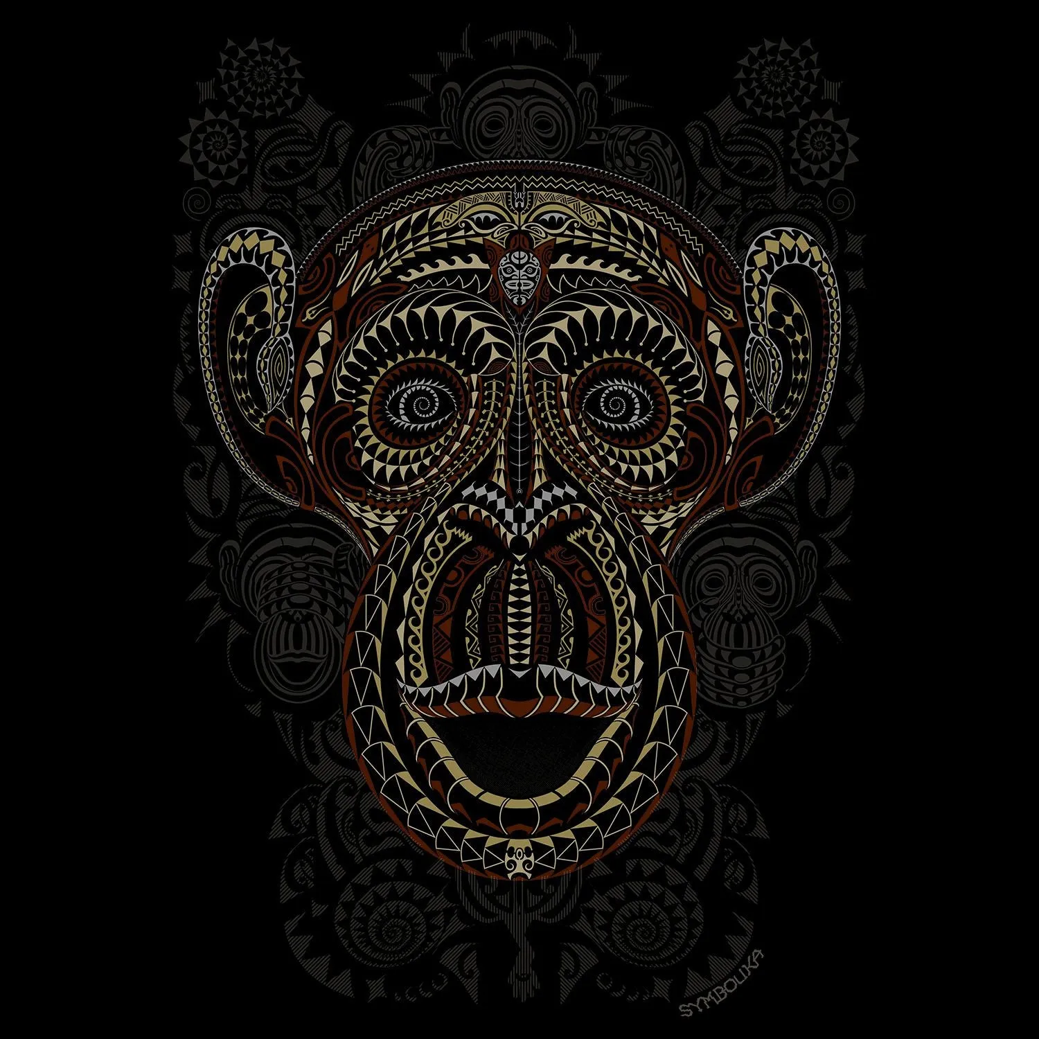 Tā Moko Women T-Shirt - Slim Fit- Brown