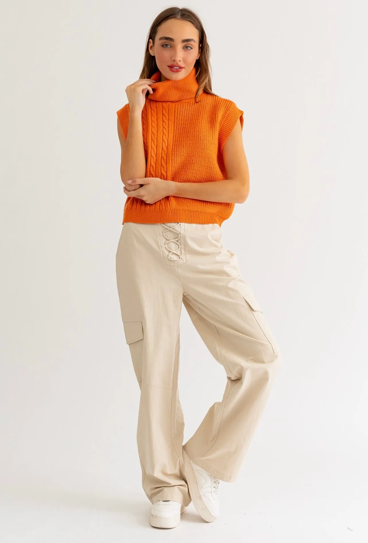 The Turtleneck Vest (Orange)