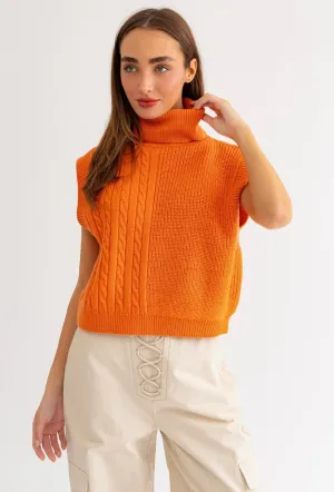 The Turtleneck Vest (Orange)