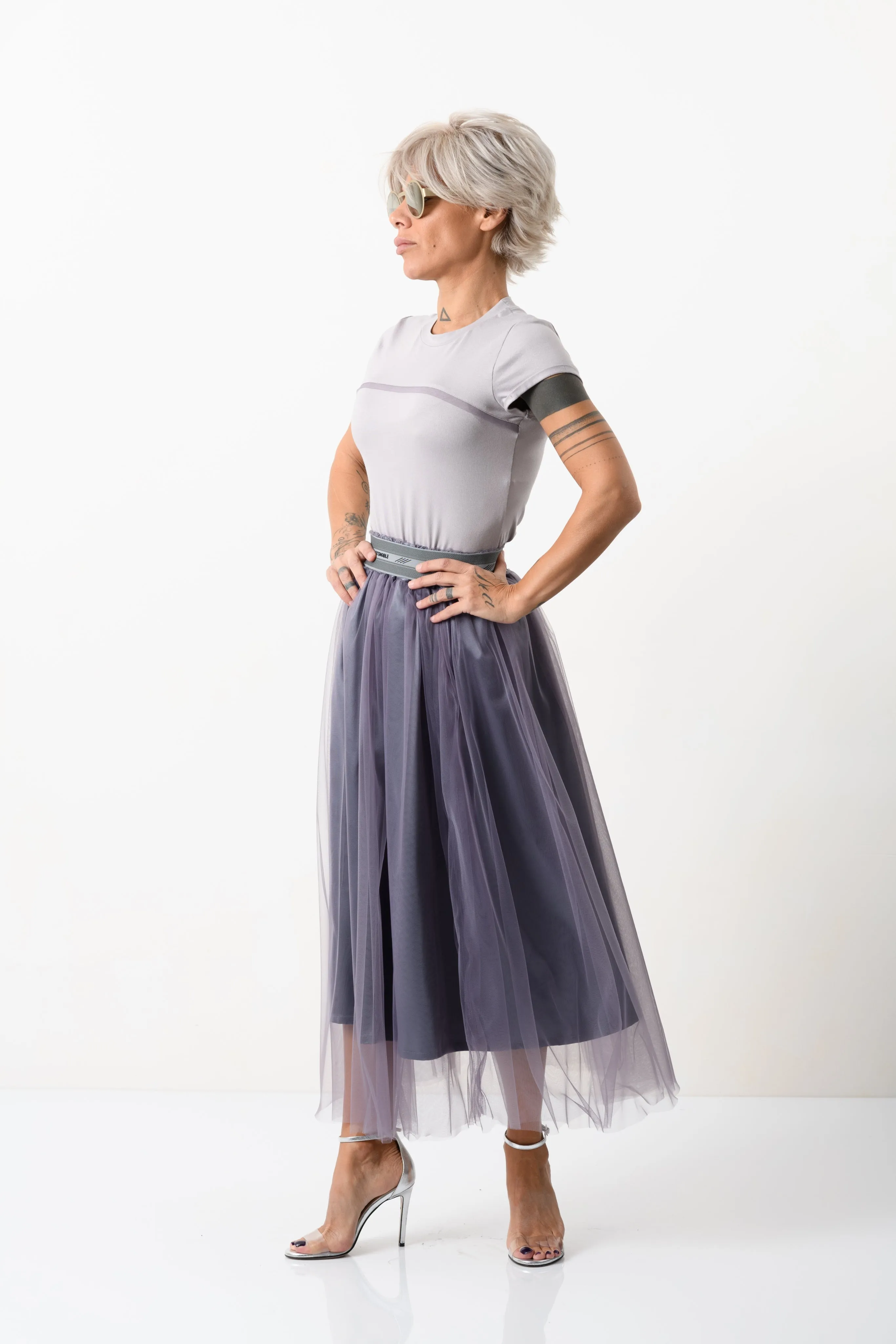 Tulle Skirt   Lilac Top Outfit Set