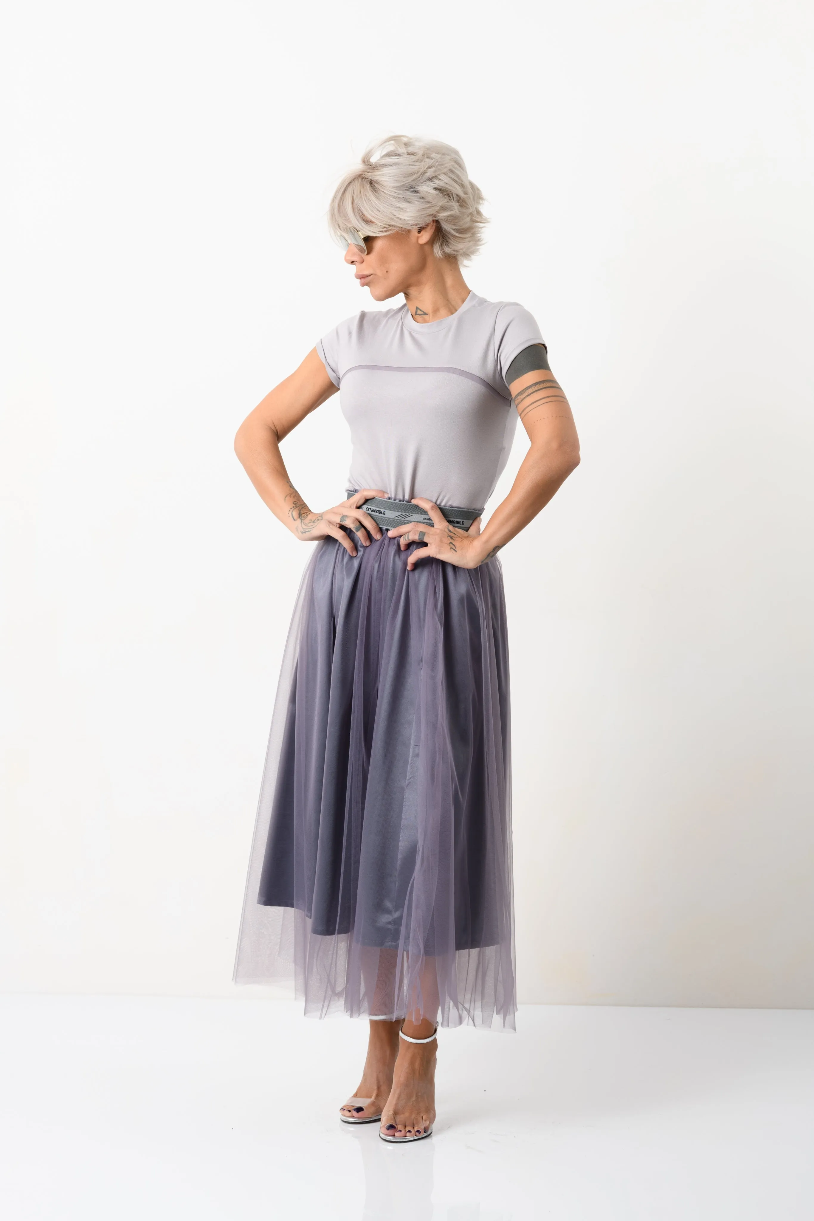 Tulle Skirt   Lilac Top Outfit Set