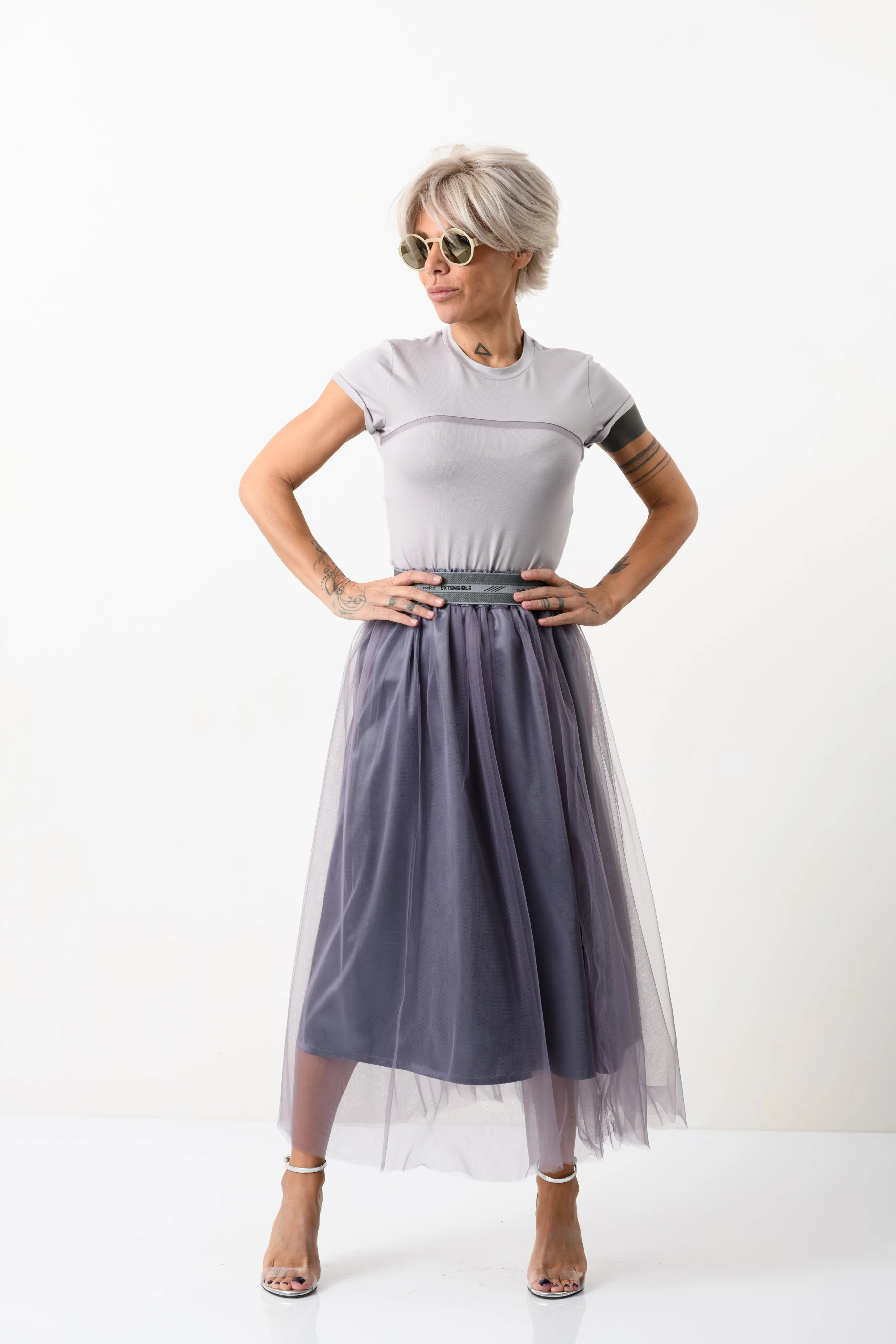 Tulle Skirt   Lilac Top Outfit Set