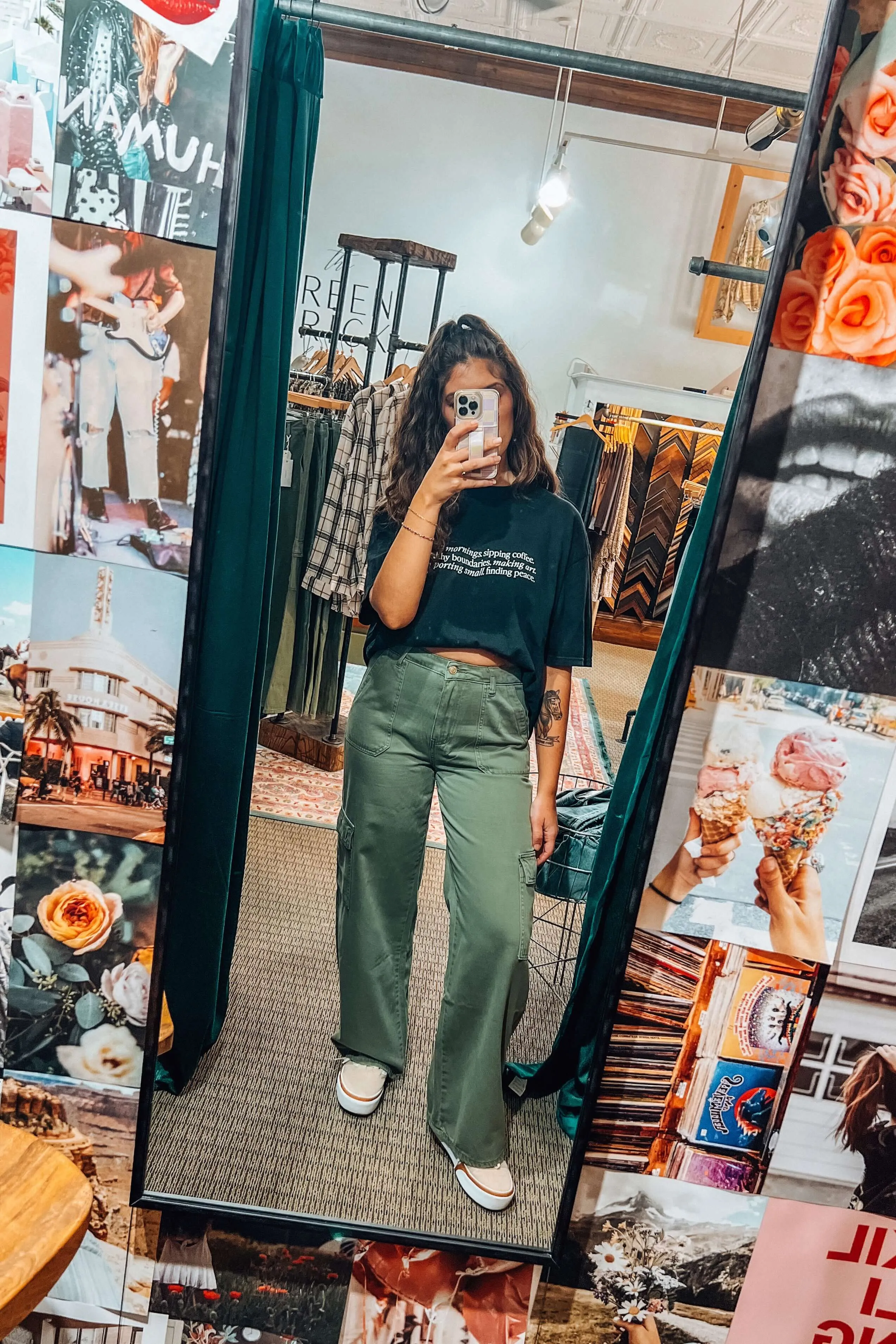 Vervet High Rise Utility Wide Leg Cargo Pants