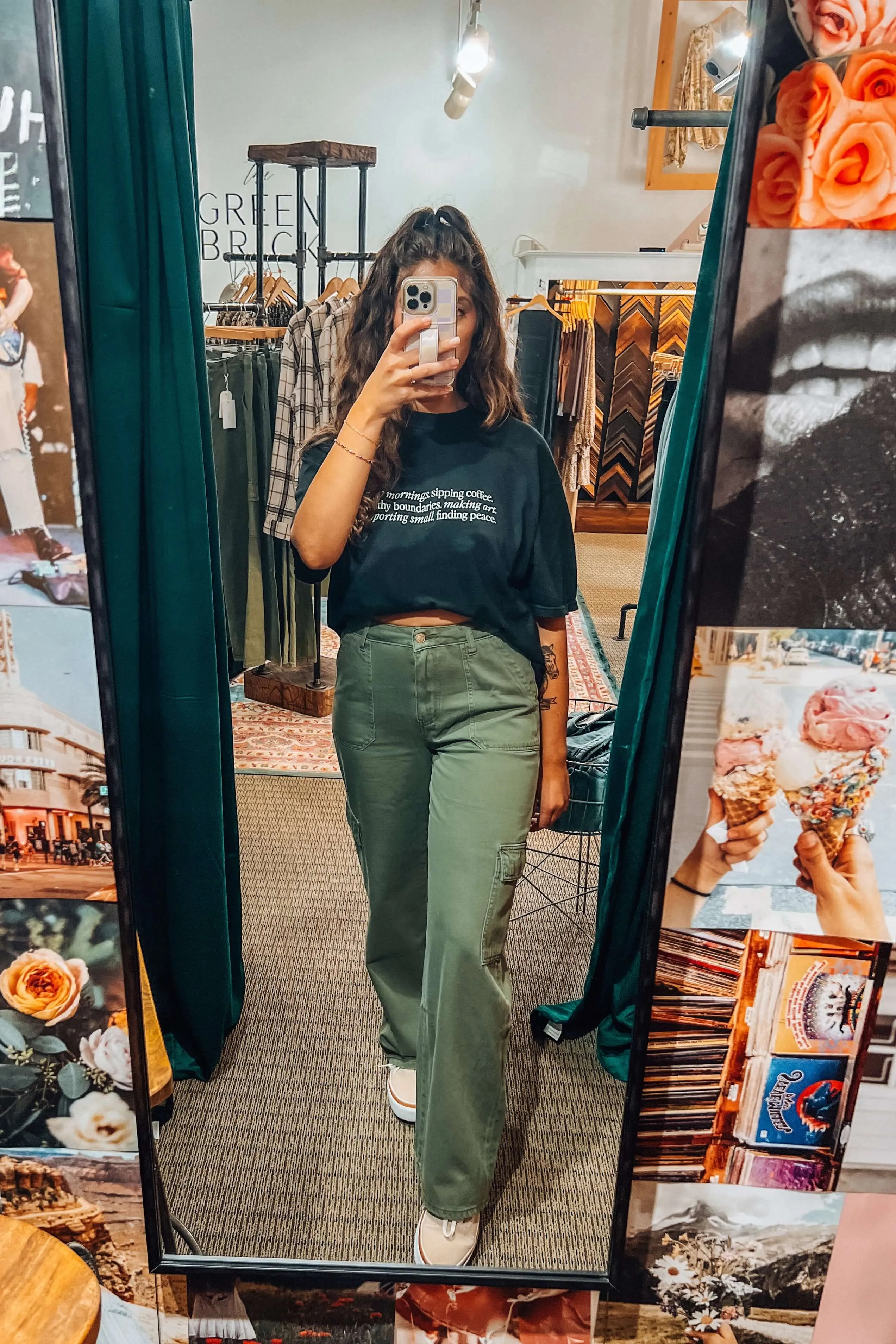 Vervet High Rise Utility Wide Leg Cargo Pants
