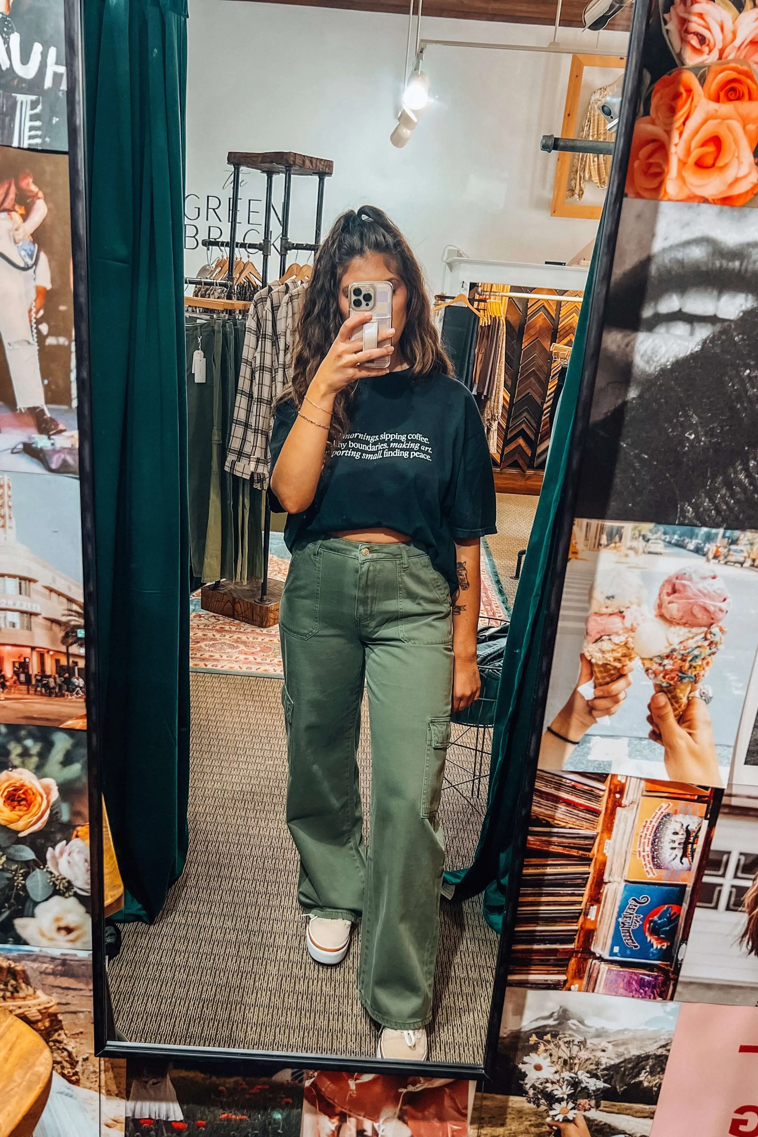 Vervet High Rise Utility Wide Leg Cargo Pants