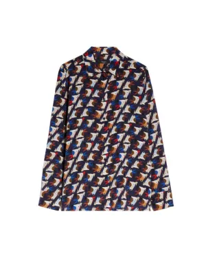 Viale Print Silk Blouse