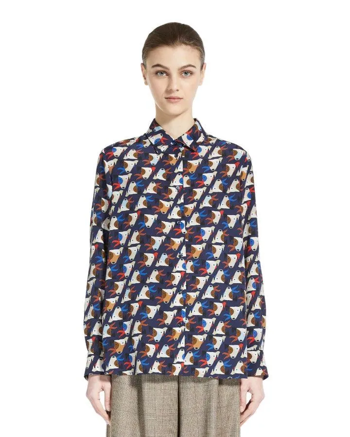 Viale Print Silk Blouse