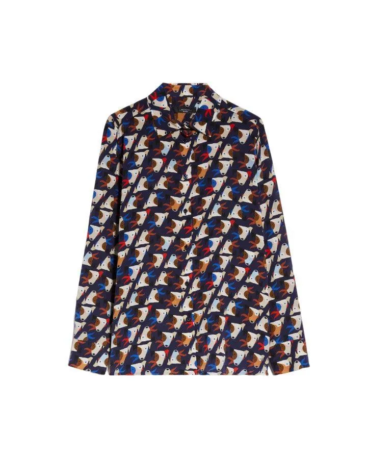 Viale Print Silk Blouse