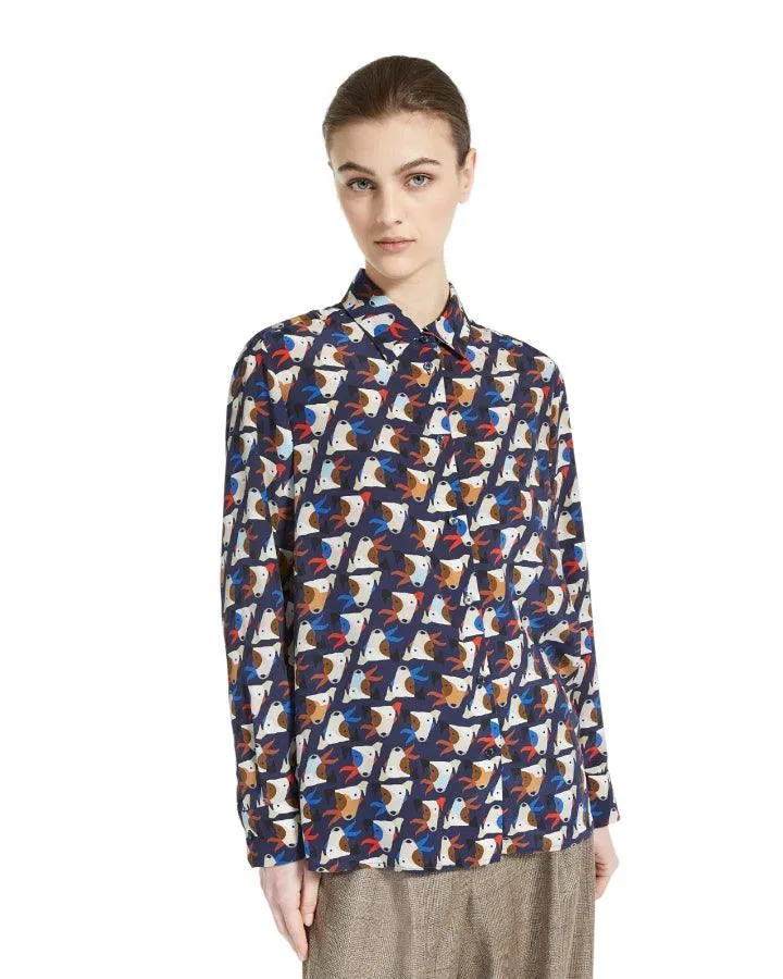 Viale Print Silk Blouse