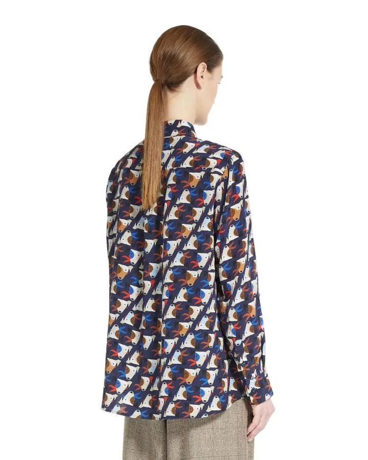 Viale Print Silk Blouse