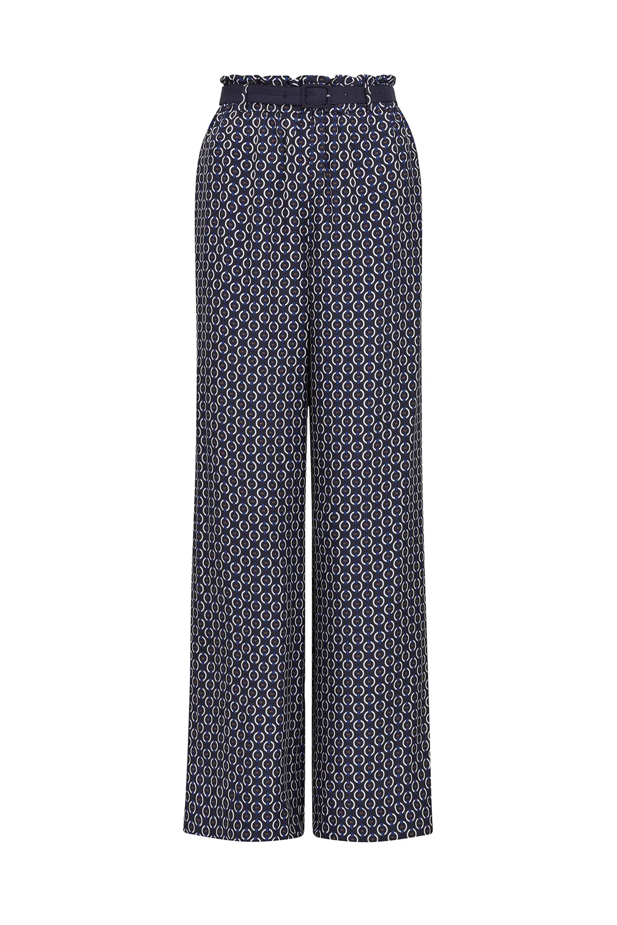Willa Wide Leg Pant - Chain Print