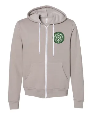 Wisconsin Native Fleece-Lined Zip Up Heather Stone